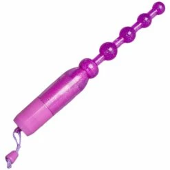 Cheap 😀 Bondara Purple Glitter Vibrating Anal Beads 💯
