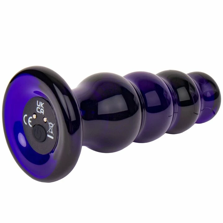 Outlet ❤️ Glacier Glass Purple Bubble 10 Function Butt Plug - 4.5 Inch ✨ 4 Outlet ❤️ Glacier Glass Purple Bubble 10 Function Butt Plug - 4.5 Inch ✨ - Image 2