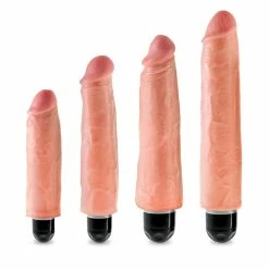 Deals ❤️ Pipedream King Cock Light Stiffy Dildo Vibe - 6, 7, 8, 10 Inch 🔔