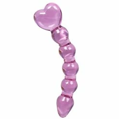 Best Pirce 😍 Glacier Glass Pink Heart Dildo - 9 Inch 🔔