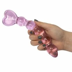 Best Pirce 😍 Glacier Glass Pink Heart Dildo - 9 Inch 🔔 -Female adult toys Store unnamed file 607