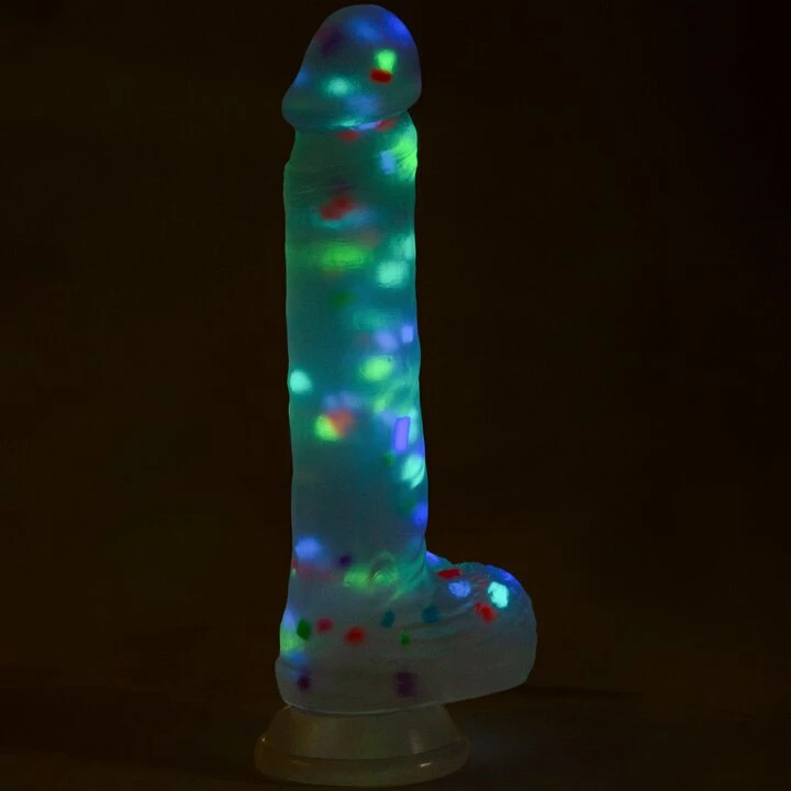 Cheapest 🌟 Bondara Confetti Cannon Glow In The Dark Dildo - 8 Inch 😉 4 Cheapest 🌟 Bondara Confetti Cannon Glow In The Dark Dildo - 8 Inch 😉 - Image 2