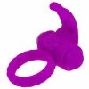 Budget ✔️ Bondara Magenta Silicone Rabbit Vibrating Cock Ring 👍