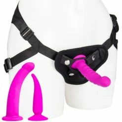 Wholesale ✔️ Bondara Pink Silicone 4 Piece Strap-On Training Set 😉