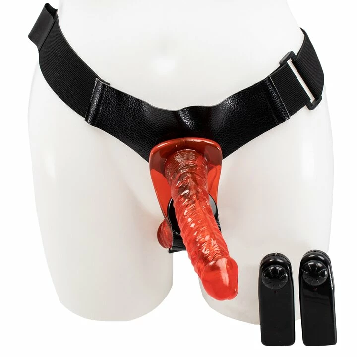 Promo π Bondara Two-Timer Red Remote Vibrating Double Strap-On - 7 Inch β 4 Promo π Bondara Two-Timer Red Remote Vibrating Double Strap-On - 7 Inch β - Image 2