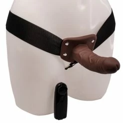 Best Pirce 😉 Bondara&Sex Perfect Dark Tone Unisex Vibrating Strap-On - 6 Inch 🎁